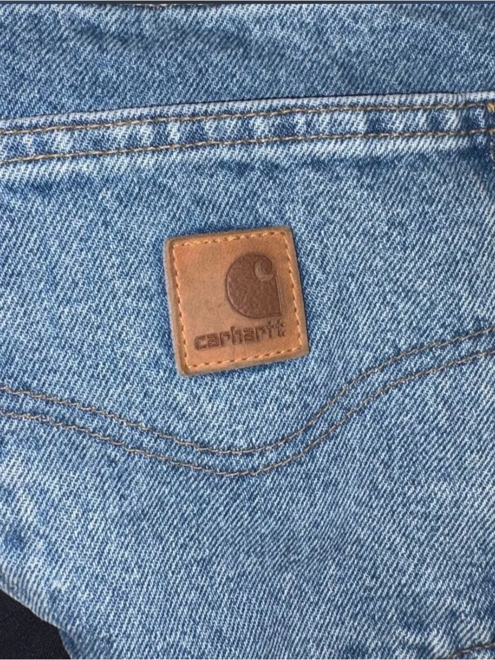 Carhartt Men's Relaxed Straight-Leg Jeans in Dark Blue